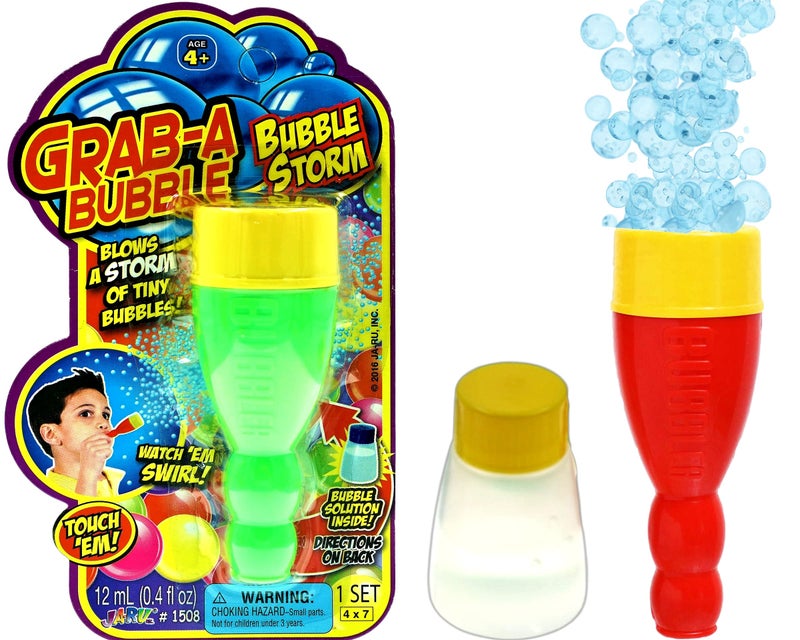 Ja-Ru JARU Mini Handheld Bubble Blower with Non Toxic Bubble Solution Touchable Bubbles for Kids Stress Relief Fidget Toy Bubble Party Favors for Kids 1 Pack 15081A - Image 3