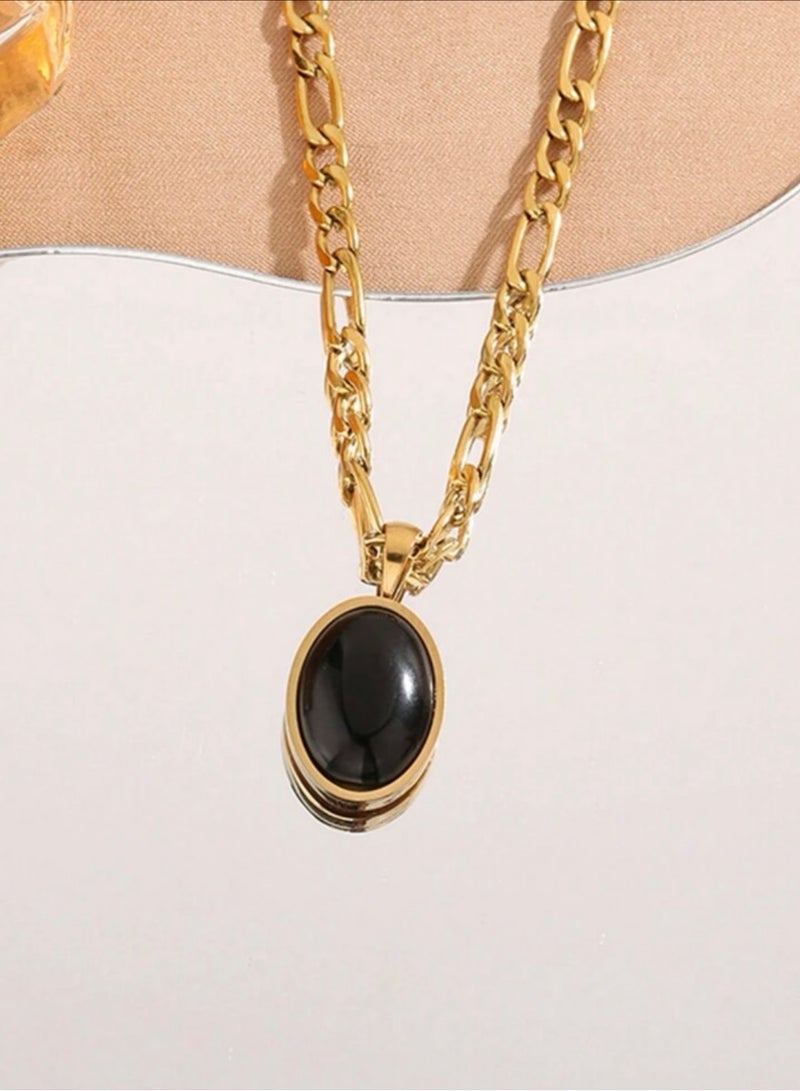 نونز أب سلسال نسائي بتصميم عصري وأنيق مصنوع من الاستانلس ستيل - Image 1