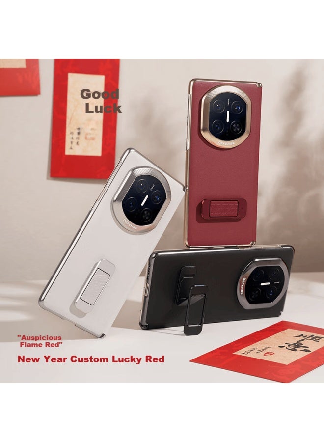 Jues Color Huawei Mate X7 Leather Rotating Stand Case Classic Edition Central Axis Protective Anti-drop Case Rotor Ultra Ruiyan Red