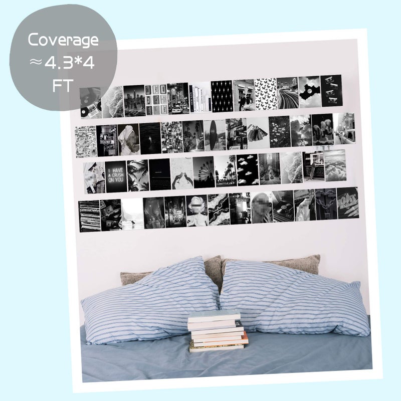 CY2SIDE 50PCS Black White Aesthetic Picture for Wall Collage, 50 Set 4x6 inch, Chic Collage Print Kit, Room Decor Girls, Vintage Art Prints Room, Dorm Photo Display, VSCO Posters Bar - Image 4
