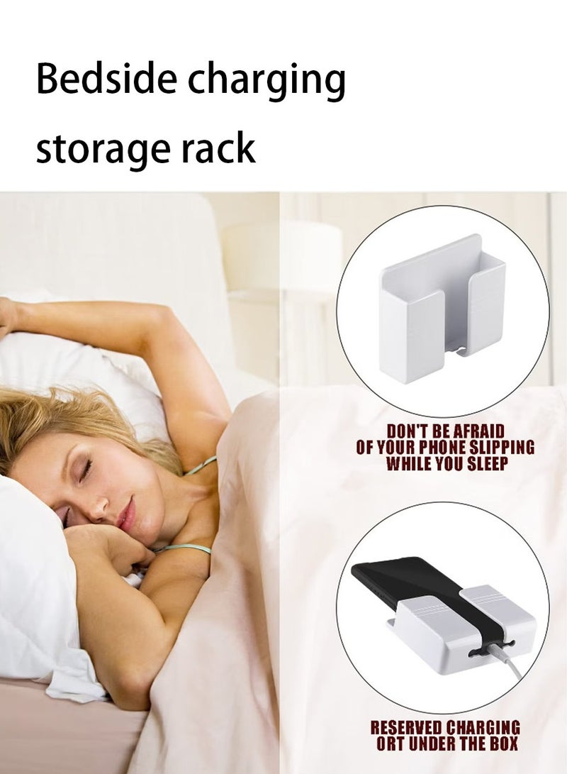 6pcs Wall Mount Phone Holder, Multi-Purpose Adhesive Wall Storage Shelf, Wall Hanging Organizer, Multi-Purpose Wall Rack, Wall Mount Key Holder, Wall Mount Organizer for Electronics  - Image 5