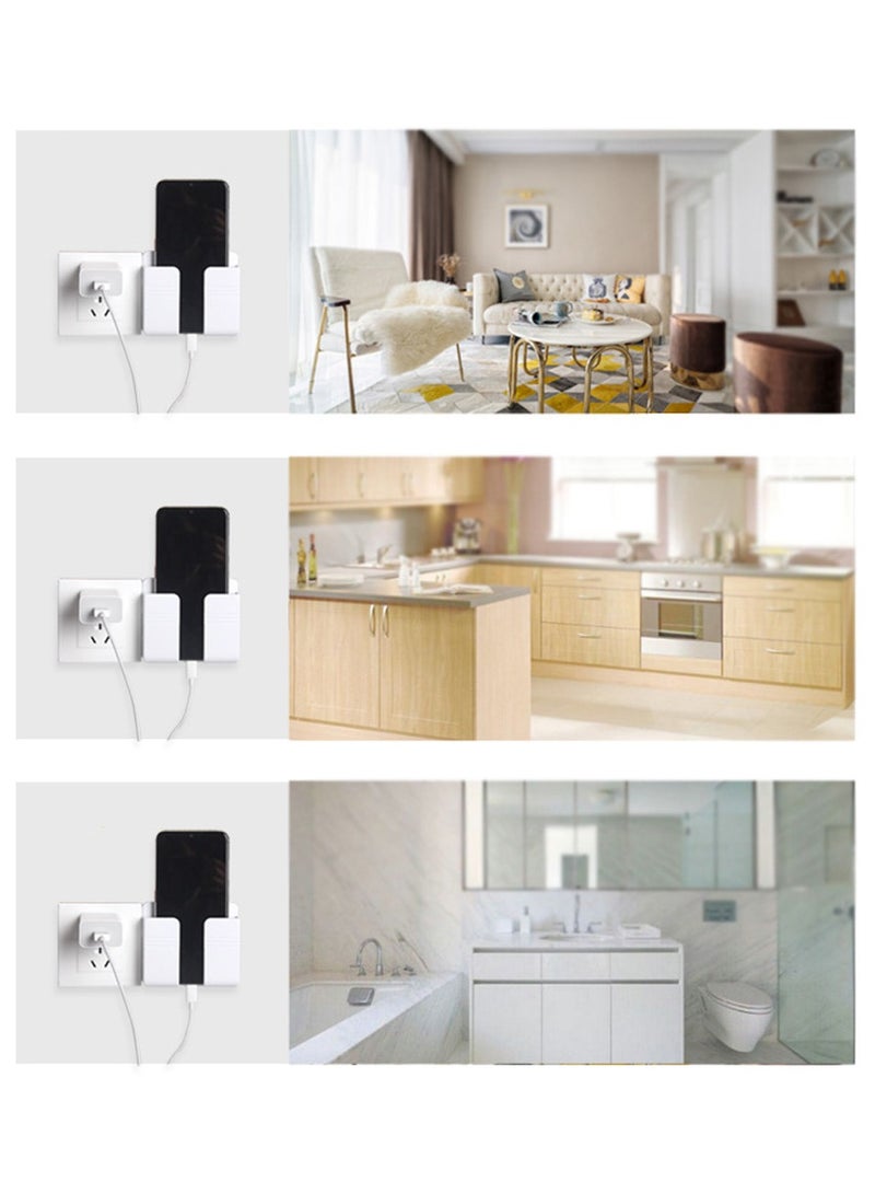 6pcs Wall Mount Phone Holder, Multi-Purpose Adhesive Wall Storage Shelf, Wall Hanging Organizer, Multi-Purpose Wall Rack, Wall Mount Key Holder, Wall Mount Organizer for Electronics  - Image 4