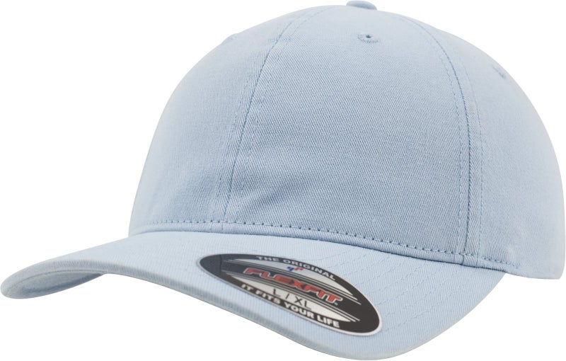 Flexfit Garment Washed Cotton Dad Hat, lightblue, S/M - Image 1