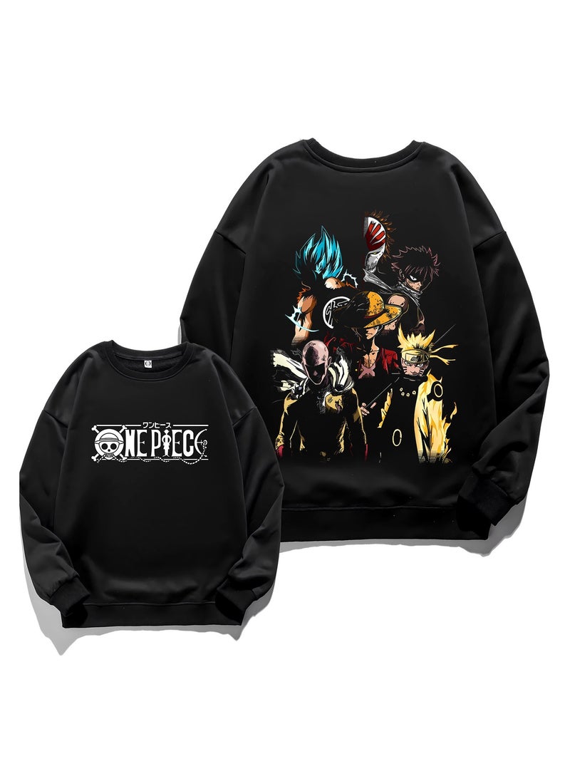 KUYING New One Piece Retro Washed Round Neck Hoodie  - Image 1