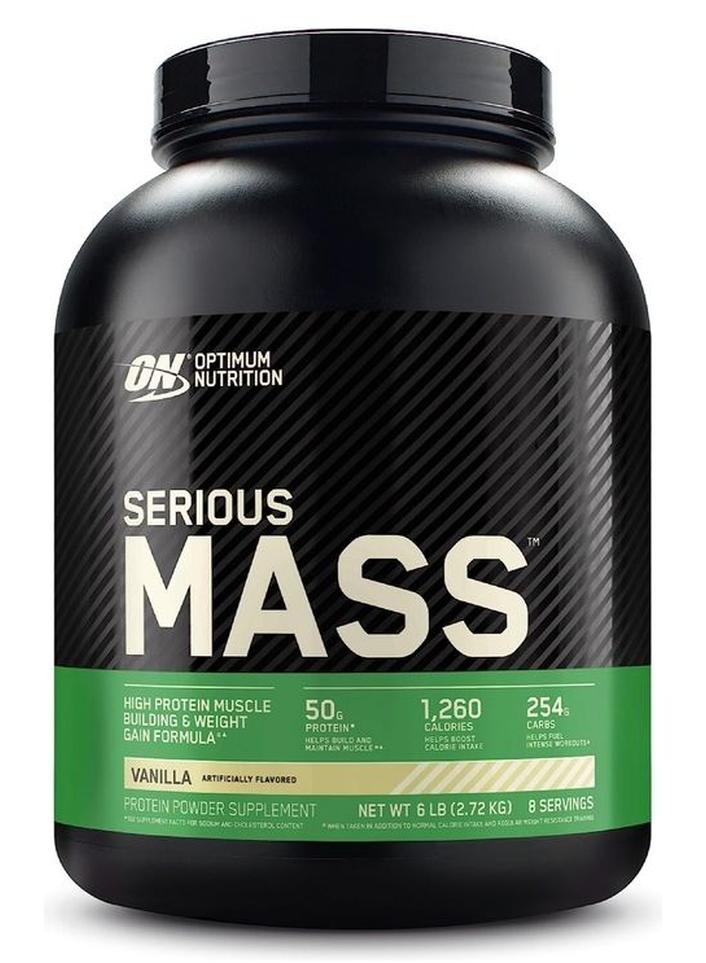 أوبتيموم نيوتريشن مسحوق بروتين Serious Mass Weight Gainer بنكهة الفانيليا 2.73 كجم - Image 1