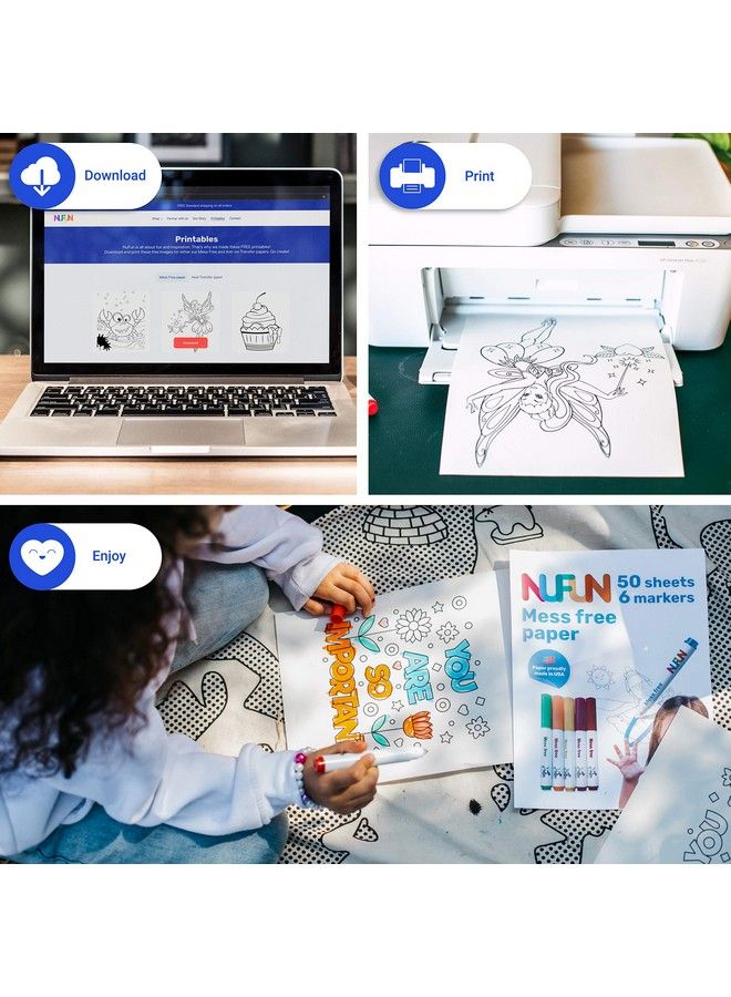 NuFun Activities Mess Free Markers Create No Mess Wonders With Special Coloring Markers For Kids And Toddlers Gift For Kids (8 Count)  - Image 5