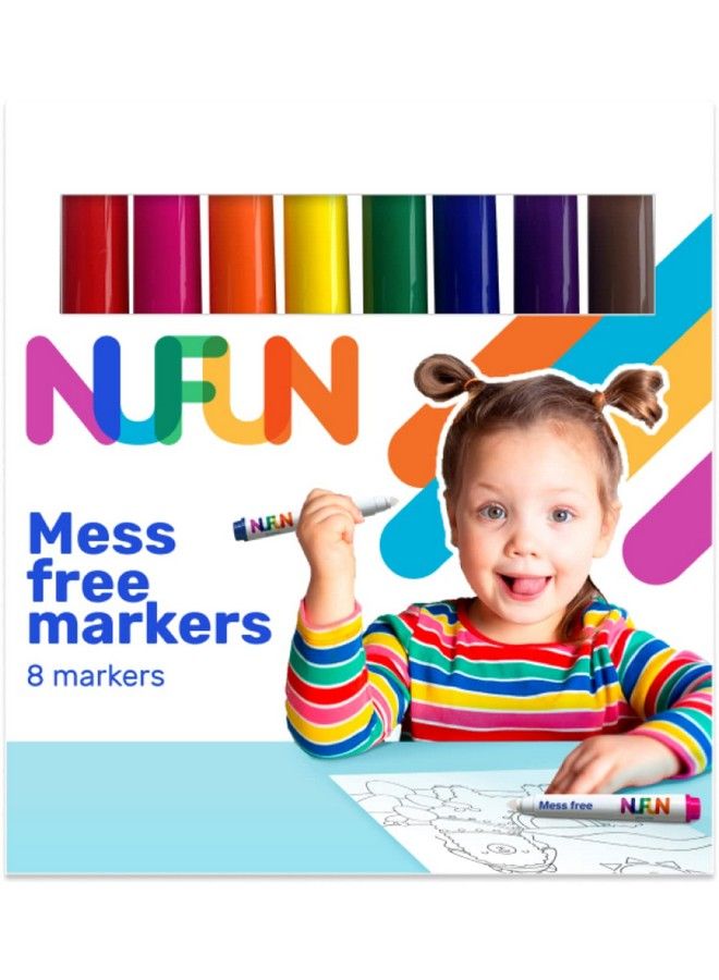 NuFun Activities Mess Free Markers Create No Mess Wonders With Special Coloring Markers For Kids And Toddlers Gift For Kids (8 Count)  - Image 2