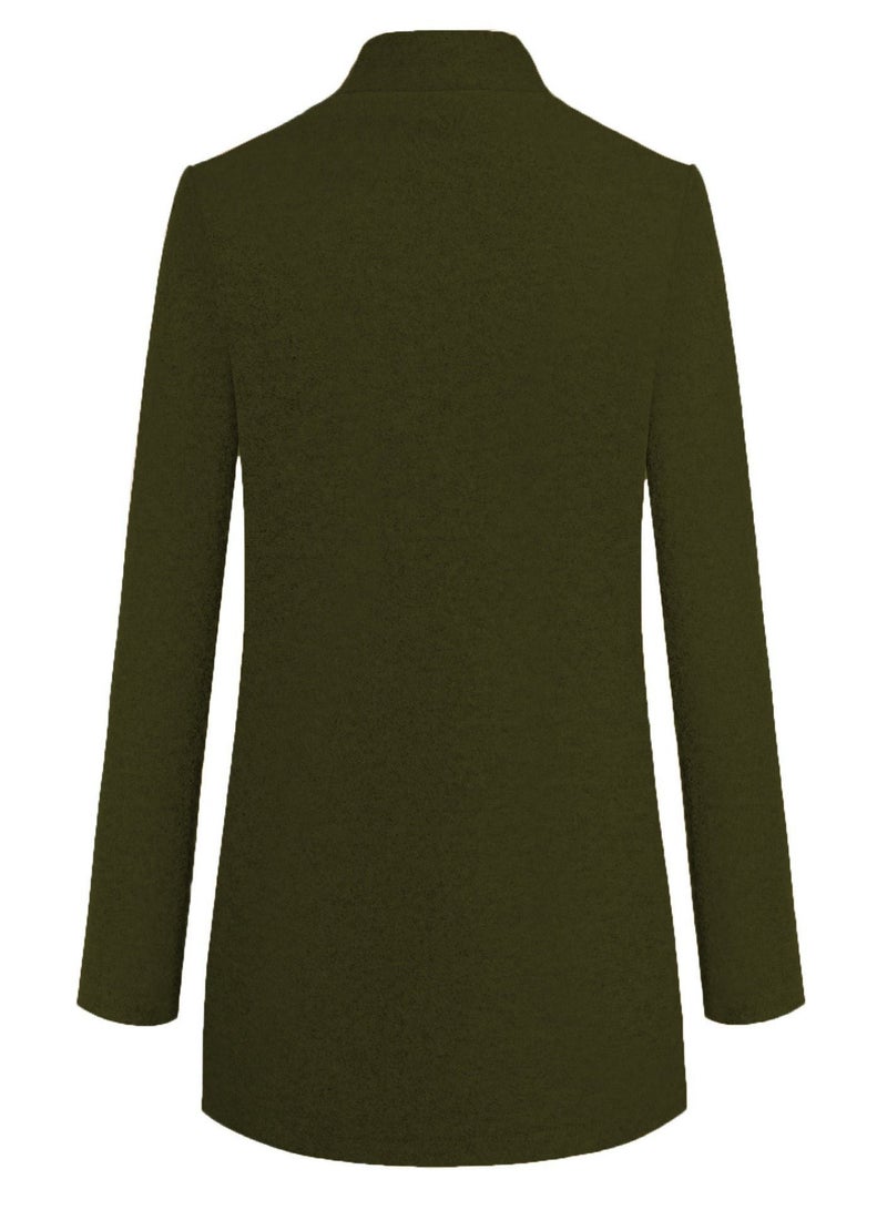 Loquat Autumn And Winter New Fashion Solid Color Overcoat  - Image 2