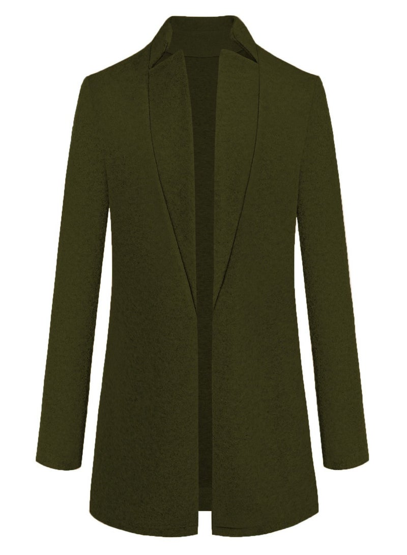 Loquat Autumn And Winter New Fashion Solid Color Overcoat  - Image 1