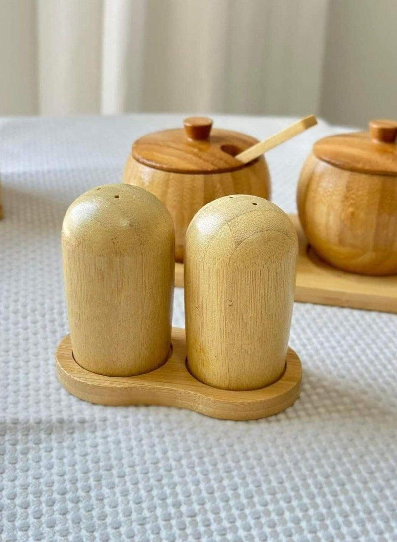 طقم ملاحات خشبي أنيق جودة عالية ومتانة تدوم طويلاً و لمسة فاخرة لمطبخك T  - Image 1