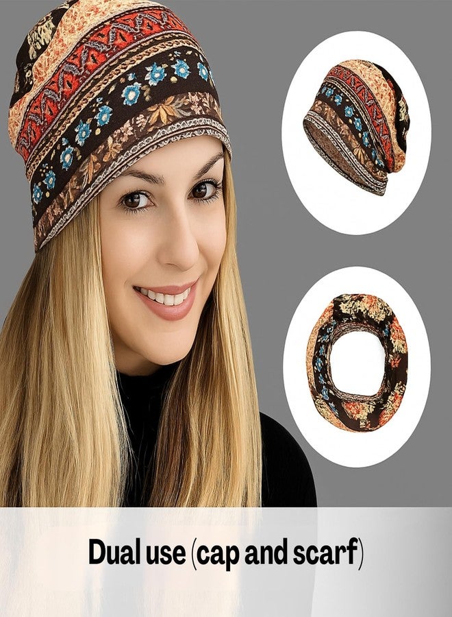 Flavizo 2 Pcs Cotton Beanie Cap - Skull Headwear for Women, Lightweight Chemo Caps, Breathable Headcover, Comfortable Turban Casual Hat, Soft Saggy Head Scarves Multicolor - Image 4