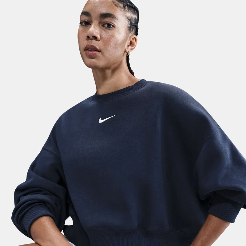 Nike Blue Women's Sportswear Phoenix Fleece Sweatshirt for Women | Best Price UAE