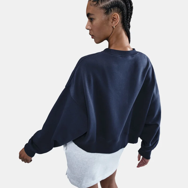 Nike Blue Women's Sportswear Phoenix Fleece Sweatshirt for Women | Best Price UAE