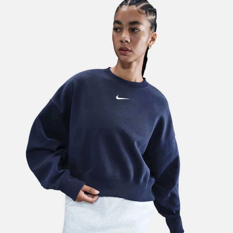 Nike Blue Women's Sportswear Phoenix Fleece Sweatshirt for Women | Best Price UAE