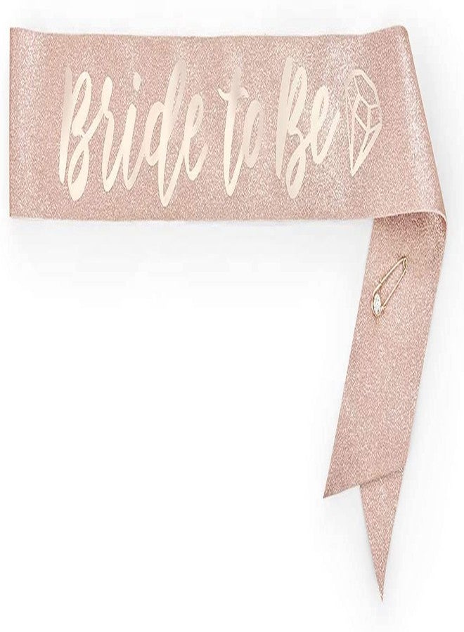 PATICARRY HAPPYLAND Bachelorette Party Decorations Bride To Be Sash Rose Gold Glitter with Gold Foil Letter Bridal Shower Decorations. Wedding Engagement Party Favors Gift Hen Party supplies. - Image 4