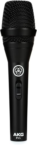 AKG Pro Audio P3S High-Performance Cardioid Dynamic Vocal Microphone with On/Off Switch, XLR Connector, Professional Studio & Live Performance Cardioid Mic for Live Vocals, and Recording, Black - Image 1