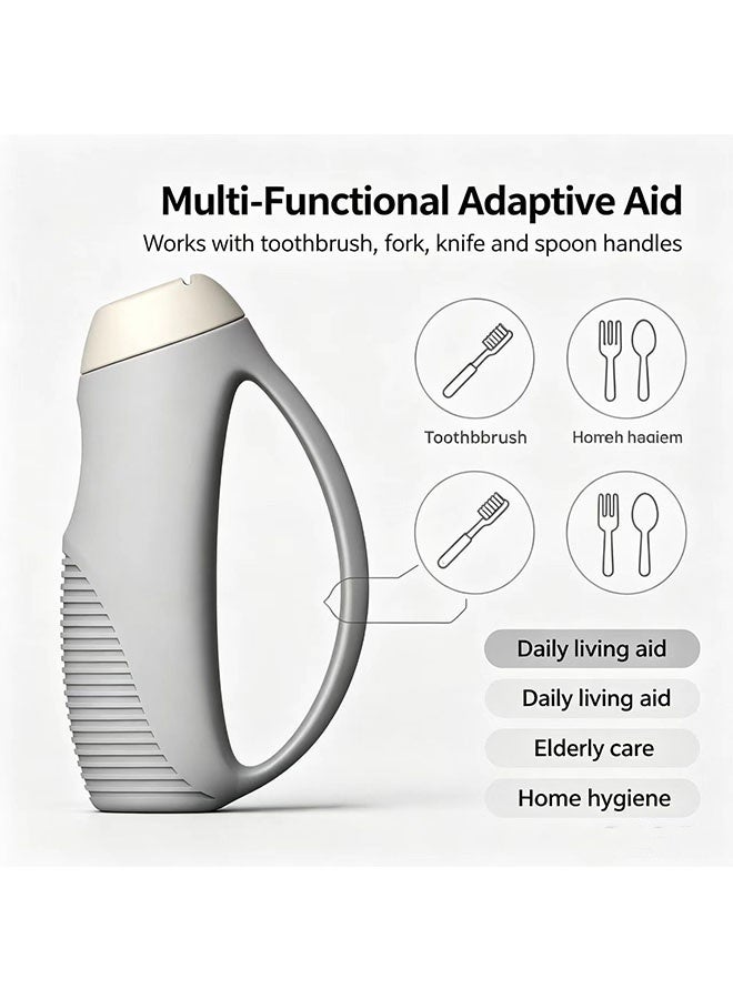 JCB CHIC Ergonomic Adaptive Grip Handle, Multi‑Purpose Assist Holder for Utensils & Toothbrushes, Easy Grip Aid for Seniors with Arthritis & Hand Tremors - Image 2