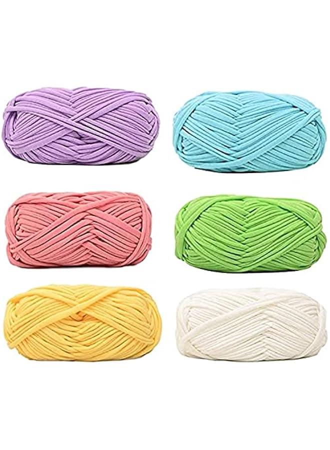 رينكس مجموعة غزل القط الخالص م  جودر، رائعة للملاس والسترات والاوشحة والقعات والحرف اليدوية 6 قطع خيوط الحياكة الكروشي خيوط الحياكة اليدوية - Image 1