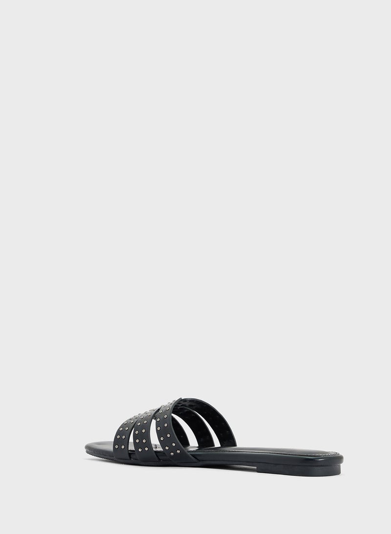 جينجر صندل مسطح مرصع - Image 2