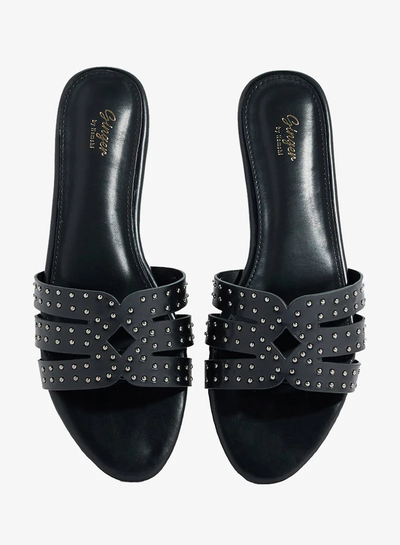 Ginger Studded Flat Sandal