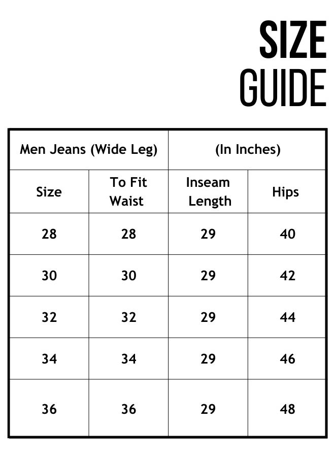 HIGH STAR - Blue Wide Leg Men’s Jeans, Mid-Rise, Clean Look, Stretchable Cotton - Image 1