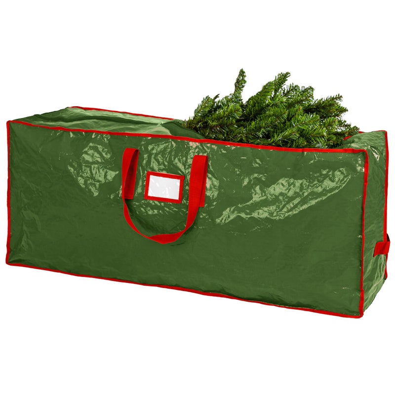 Handy Laundry Christmas Tree Storage Bag  Stores 9 Foot Artificial Xmas Holiday Tree Durable Waterproof Material Zippered Bag Carry Handles Protects Against Dust Insects and Moisture