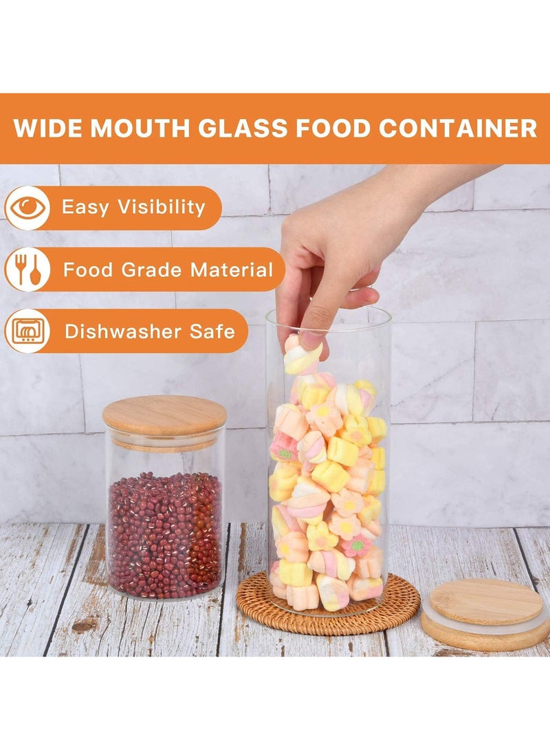 AUTOYSUR Glass Storage Jar with Bamboo Lids,Glass Airtight Canisters sets,Spice Jar, Pantry Organization and Storage Containers Ideal for Sugar, Coffee, Cookie, Candy,Cereals (1000ml/35.2 oz, Set of 4) - Image 3