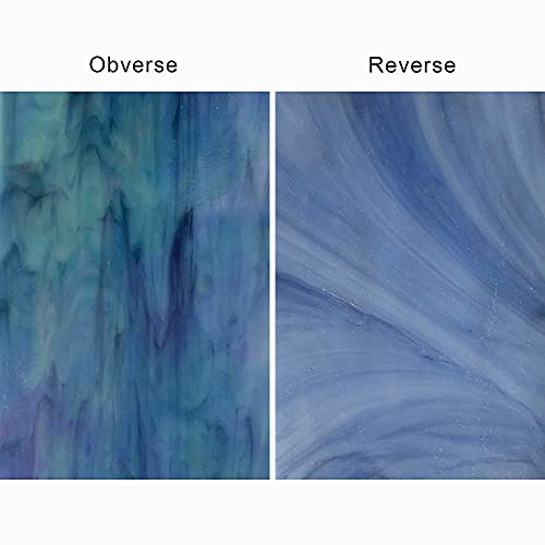 HAOSUM 8 Pack Iridescent Rainbow Stained Glass Sheets,4 x 6 inch Mosaic Glass,Art Glass Opaque for DIY Kits, Mosaics Projects (Iridescence) - Image 3