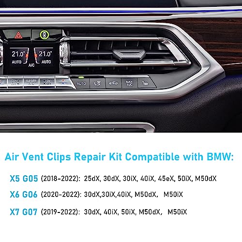 Jaronx Compatible with BMW Air Vent Clips Tab for X5 G05 2019-2023/X6 G06 2020-2023/X7 G07 2019-2023, Upgraded AC Vent Clip Trim Air Conditioning Outlet Tab for BMW X5 G05/X6 G06/X7 G07(Right Side) - Image 3