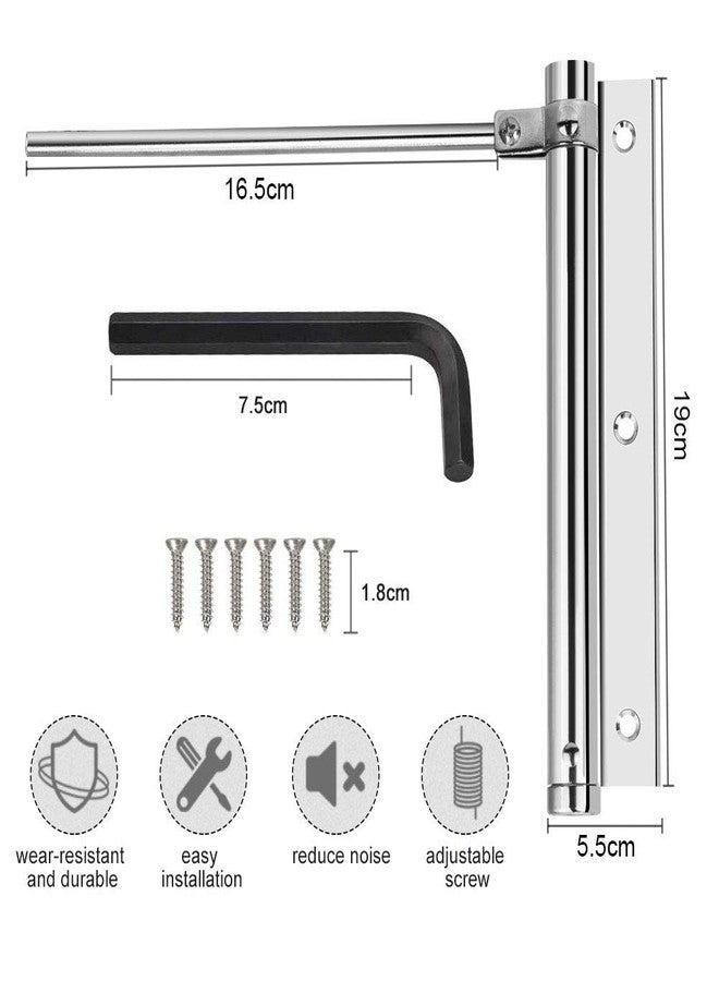 QUCUMER Aluminum Alloy Light Duty Door Closer, Automatic Gate Self-Closing Hinge with Screws for Home, Office, Hotel - Image 2