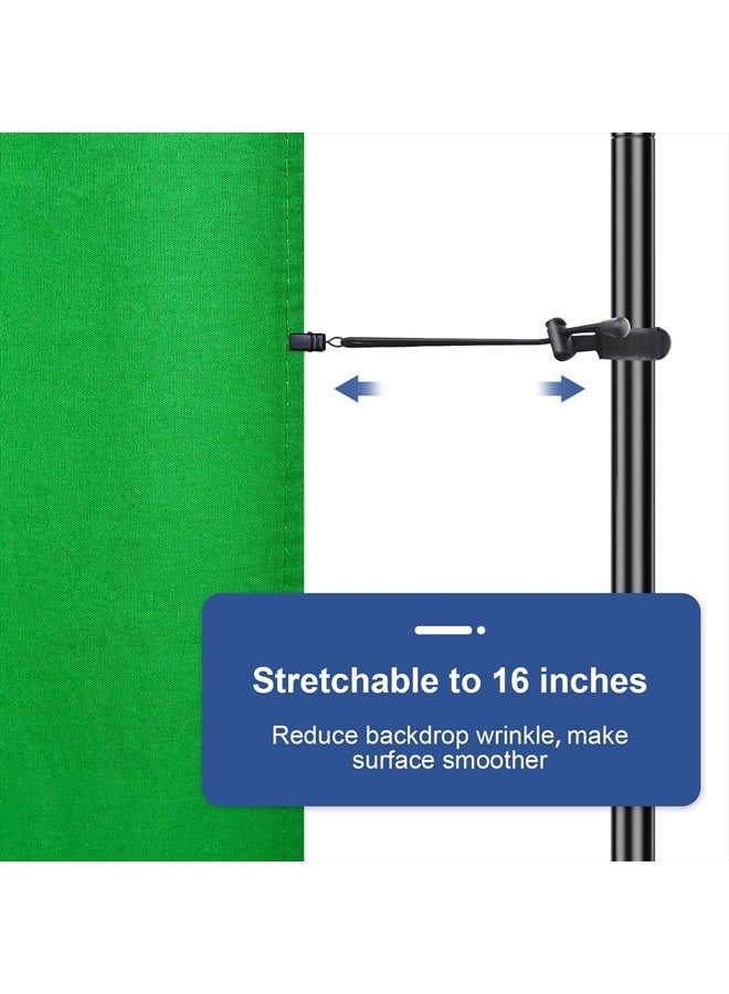 EMART Green Screen Backdrop, Photography Greenscreen Background for Streaming Zoom, Small Photo Muslin Green Chromakey Cloth Fabric Curtain with 4 Backdrop Clip - Image 5
