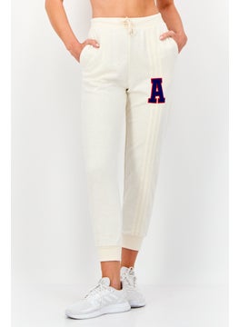 Women Sportswear Fit Brand Logo Sweatpants, Cream