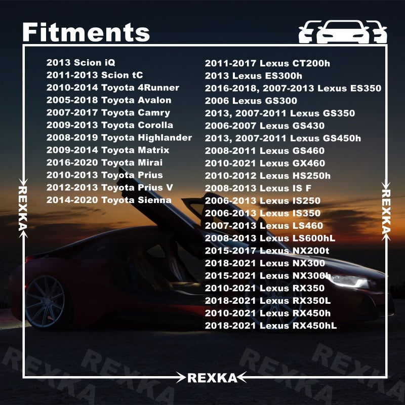 Rexka 40pcs Bumper Radiator Support Splash Shield Fender Liner Engine Grill Push Type Retainer Clips 7mm Hole for Toyota Lexus 90467-07211 4Runner Avalon Camry Land Cruiser Prius GX460 IS250 RX350 - Image 3