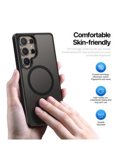 DUX DUCIS DUX DUCIS Yind Series Cover for the Samsung Galaxy S25 Ultra mobile phone, compatible with MagSafe, a slim, TPU Hybrid PC  cover made of TPU, polycarbonate silicone - Black  - Image 4