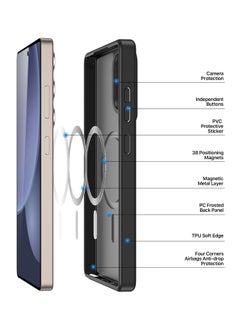 DUX DUCIS DUX DUCIS Yind Series Cover for the Samsung Galaxy S25 Ultra mobile phone, compatible with MagSafe, a slim, TPU Hybrid PC  cover made of TPU, polycarbonate silicone - Black  - Image 3