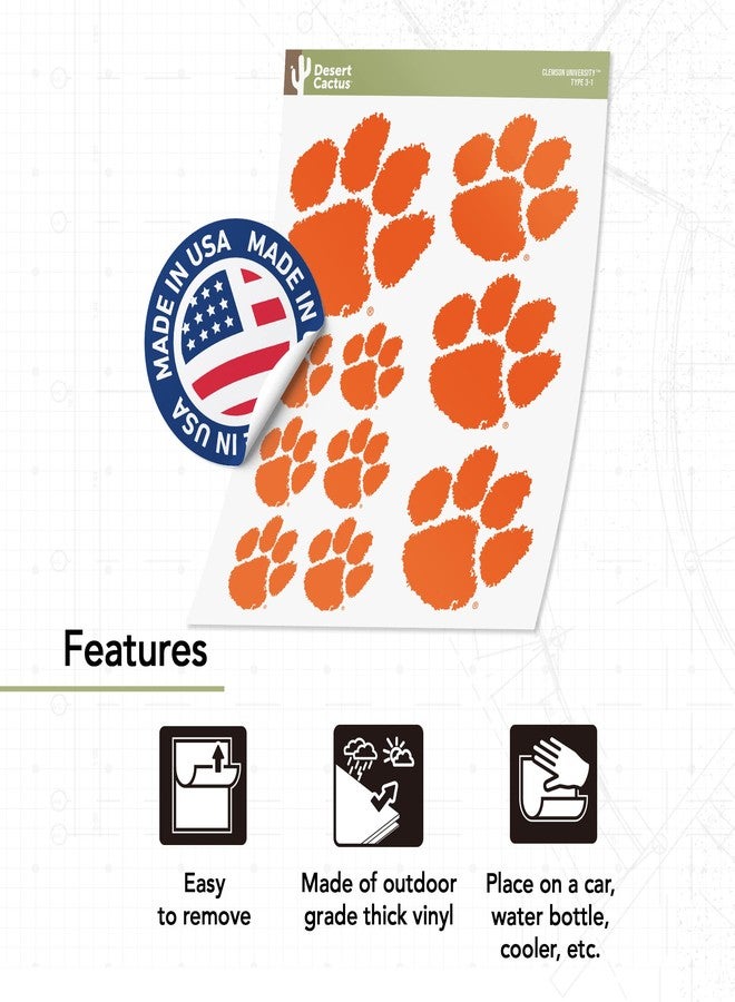 Desert Cactus Clemson University Sticker Tigers Vinyl Decals Laptop Water Bottle Car Scrapbook Sheet T3 (Type 3-1) - Image 4