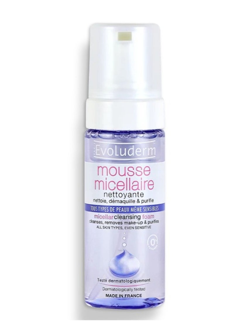 Evoluderm Evoluderm - Cleansing micellar mousse - All skin types 150ML  - Image 1