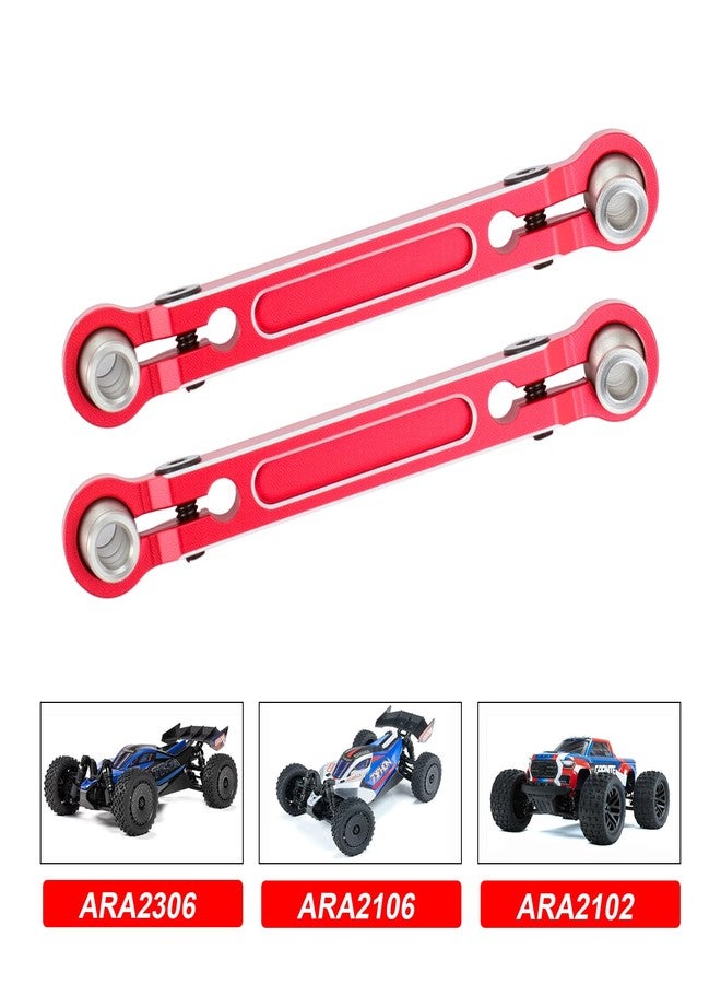 POLANTA Aluminum Alloy Steering Links Upgrade Parts for Arrma 1/14 Typhon Grom 1/18 Granite Grom,Replace#ARA340208 (Red) - Image 2