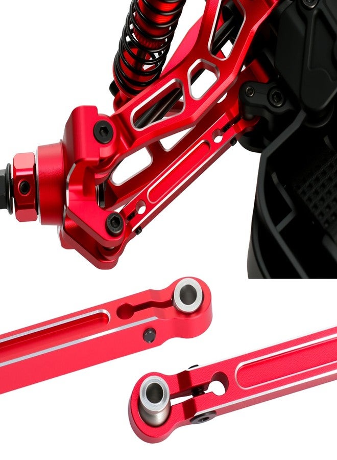 POLANTA Aluminum Alloy Steering Links Upgrade Parts for Arrma 1/14 Typhon Grom 1/18 Granite Grom,Replace#ARA340208 (Red) - Image 3
