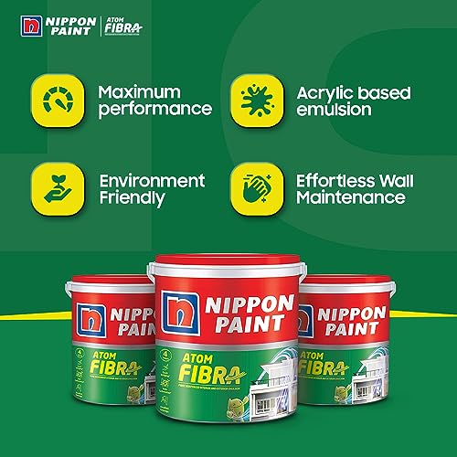 Nippon Paint Atom Fibra 2 In 1 Interior & Exterior Emulsion 1 L Yellows (Slight) - Image 5