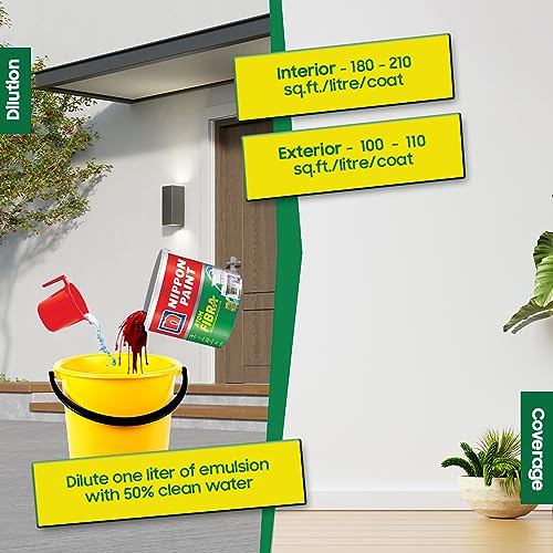 Nippon Paint Atom Fibra 2 In 1 Interior & Exterior Emulsion 1 L Yellows (Slight) - Image 3