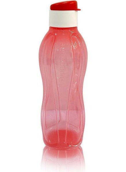 Tupperware زجاجة إكو 750 مل أحمر أبيض غطاء سهل الفتح 