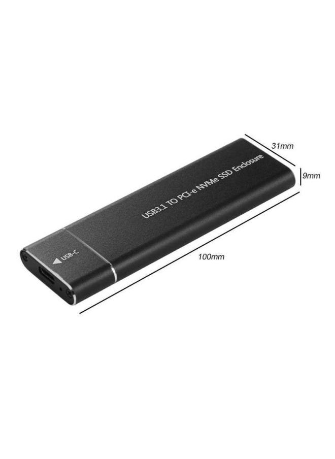Generic - USB3.1 TO PCI-E NVME SSD ENCLOSURE NVME M-Key Type C Adapter-Capacity:Black-Interface:USB-3.1 - Image 1