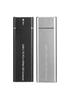 Generic USB3.1 TO PCI-E NVME SSD ENCLOSURE NVME M-Key Type C Adapter-Capacity:Black-Interface:USB-3.1  - Image 1