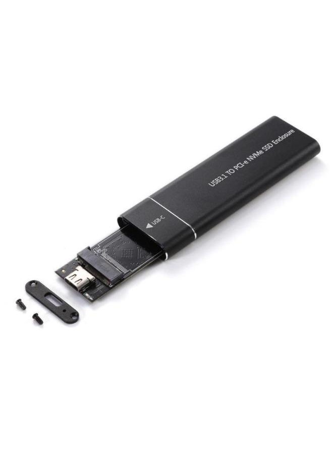 Generic - USB3.1 TO PCI-E NVME SSD ENCLOSURE NVME M-Key Type C Adapter-Capacity:Black-Interface:USB-3.1 - Image 1