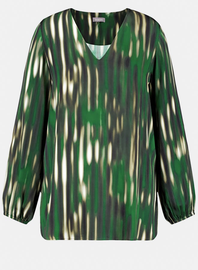 GERRY WEBER Print Blouse With A V-Neckline  - Image 4