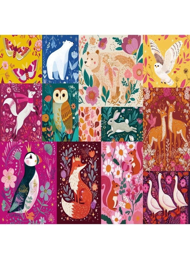 WSCXSC Puzzles for Adults 500 Pieces,Animals Jigsaw Puzzles 500 Pieces,Bear Deer Fox Birds Jigsaw Puzzle Games for Adult Seniors Puzzles 500 Piece for Men Women Family Activity Great Gift 20.5x15 in - Image 1
