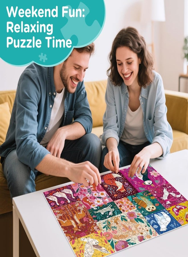 WSCXSC Puzzles for Adults 500 Pieces,Animals Jigsaw Puzzles 500 Pieces,Bear Deer Fox Birds Jigsaw Puzzle Games for Adult Seniors Puzzles 500 Piece for Men Women Family Activity Great Gift 20.5x15 in - Image 5