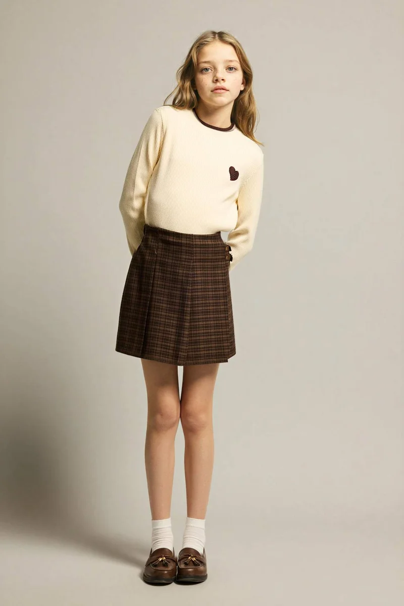 DeFacto Girl Regular Fit Embroidered High Neck Pullover