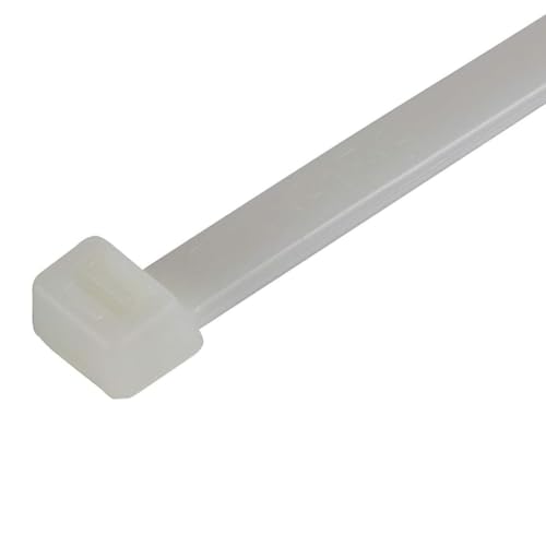 GTSE 8 Inch White/Clear Zip Ties, 1,000 Bulk Pack, 40lb Strength, UV Resistant Small Nylon Cable Ties, Self-Locking 8" Tie Wraps - Image 2